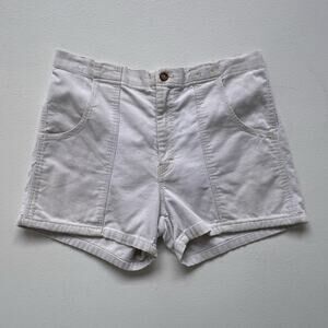 80’s WEEDS Ivory Cotton Cord Board Surf Shorts / Tagged 34 / Mens Retro